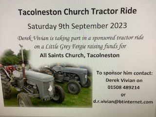 Tacolneston Church tractor Ride